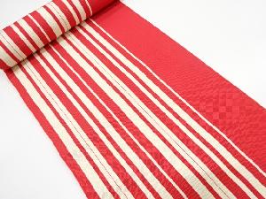 アンティーク　縞模様織り出し　八寸帯地反物